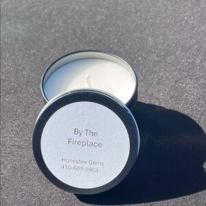 By The Fireplace Candle - White